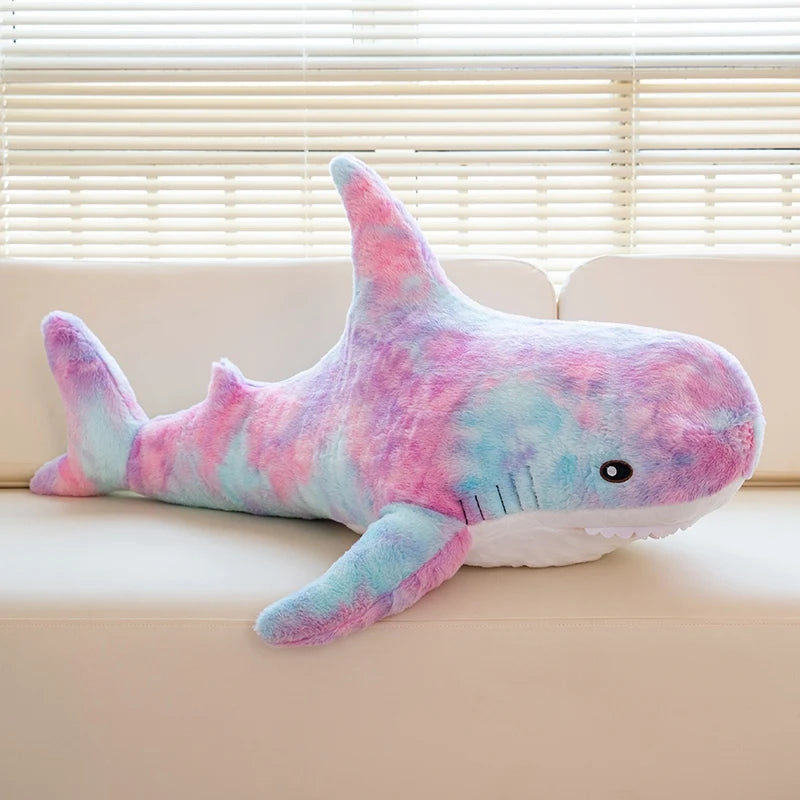 Peluche Requin Arc-en-Ciel – 100cm | Doudou Géant Doux & Coloré pour Enfants et Adultes