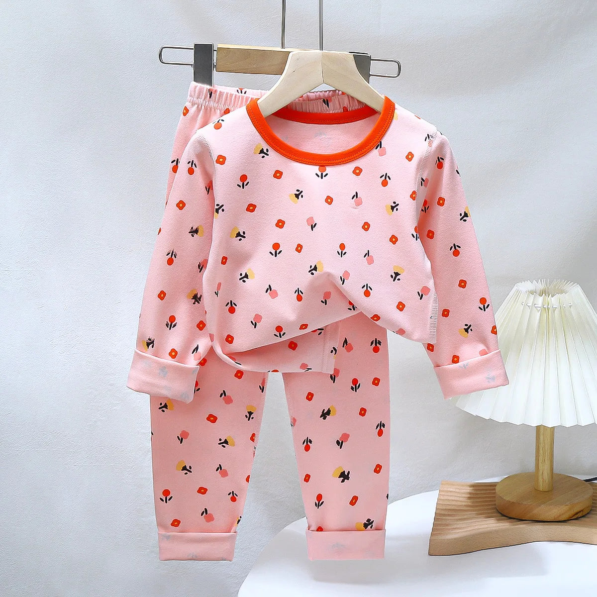 Pyjama Enfant Printemps & Automne – Ensemble Haut + Pantalon en Coton Lycra Doux | Sous-vêtements Bébé & Homewear