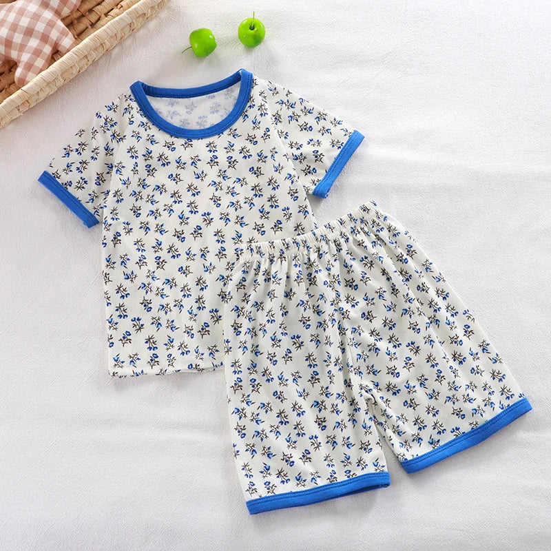 Pyjama Bébé & Enfant – Ensemble à Manches Courtes | Motifs Cartoon Confortables | Pyjamas Été & Homewear