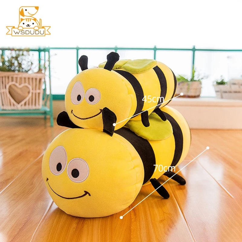 Coussin Peluche Abeille – Doudou Géant Mielleux & Réconfortant