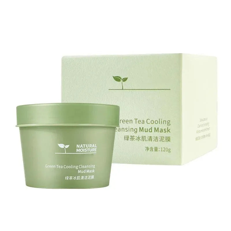 Masque Visage Glacé au Thé Vert 120g – Nettoyant, Anti-Imperfections & Hydratant