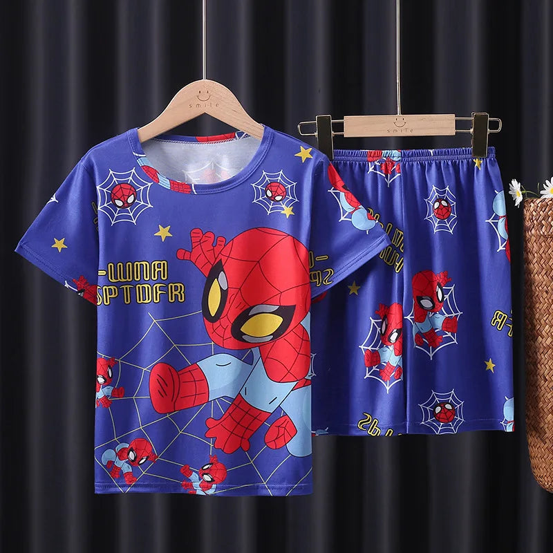 Pyjama Été Enfant Spiderman – Ensemble T-shirt Manches Courtes + Short | Garçon