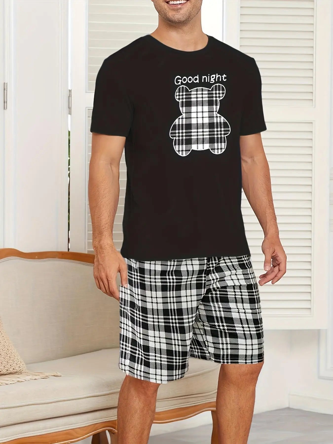 Pyjama Homme Confort – Tissu Respirant Lycra & Polyester