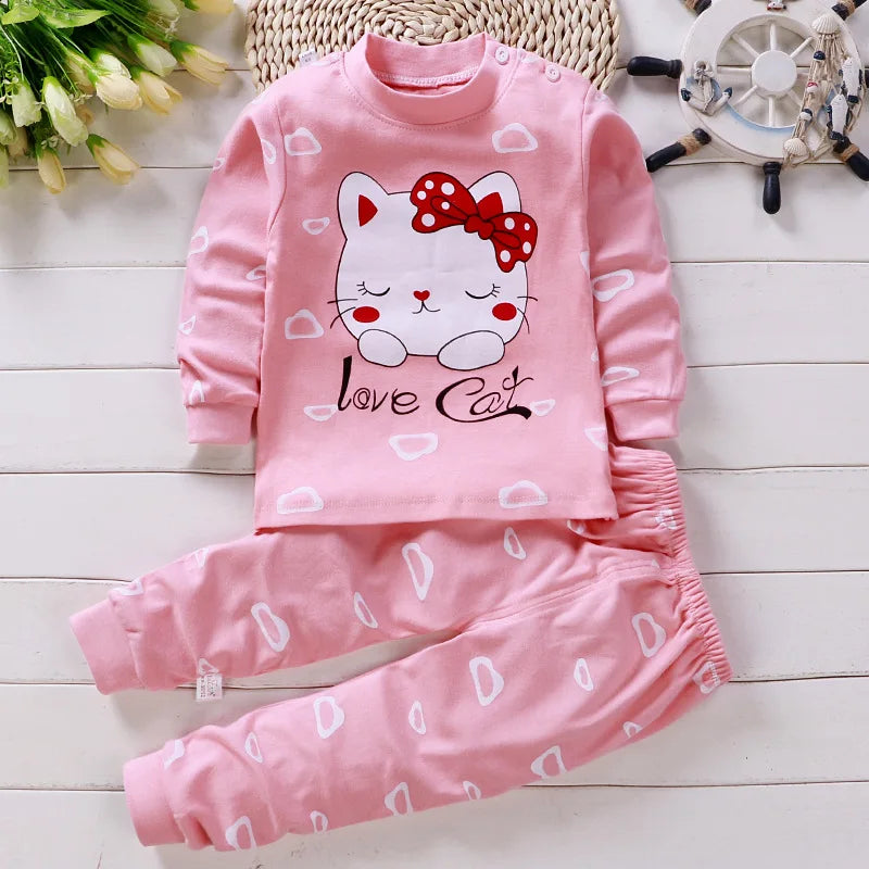 Ensemble  Pyjama Enfant – Coton Doux Motifs Cartoon | Garçon & Fille | Idéal Printemps / Automne