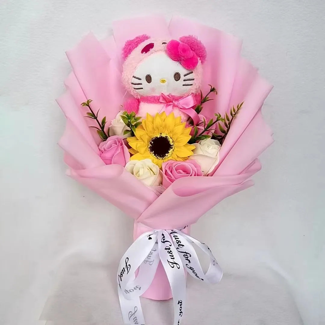 Bouquet Peluche Sanrio – Kuromi, My Melody & Friends
