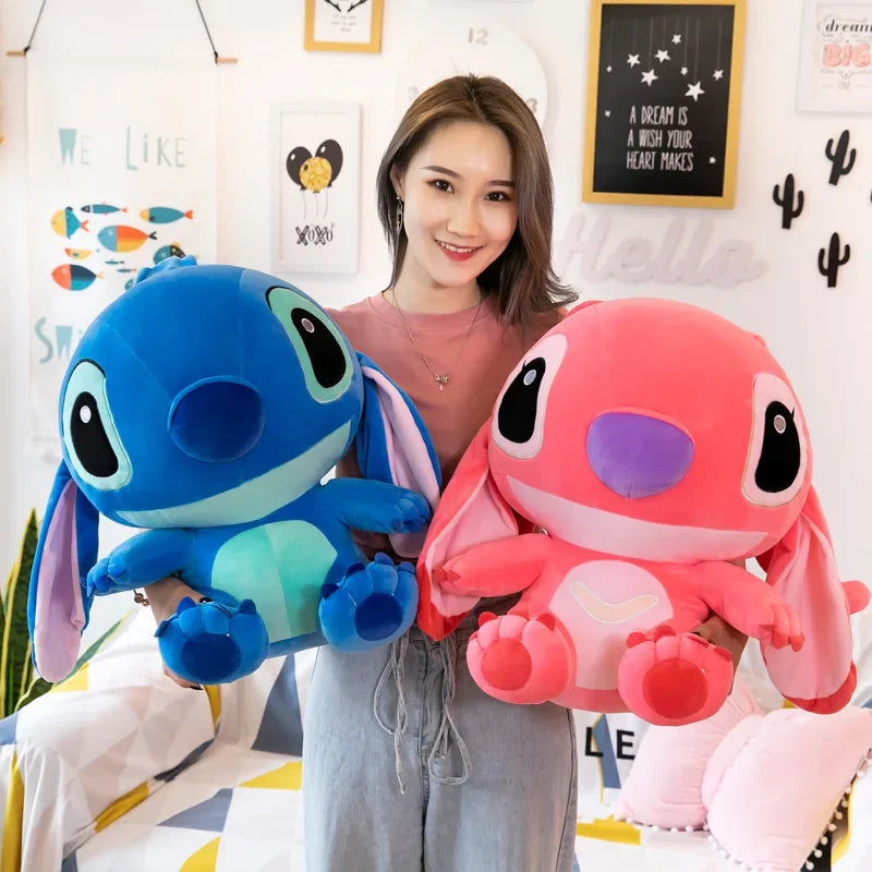 🧸 Peluche Géante Stitch & Angel – Couple de Rêve | 20 à 55 cm | Cadeau d’Amour & de Douceur