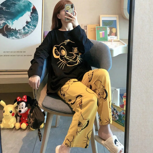 Pyjama Femme à Motifs Mignons – Ensemble 2 pièces Doux & Confortable