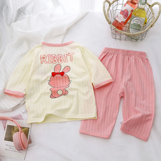 Pyjama Bébé & Enfant – Ensemble Coton à Manches Longues avec Motifs Cartoon | Confort Nuit & Détente