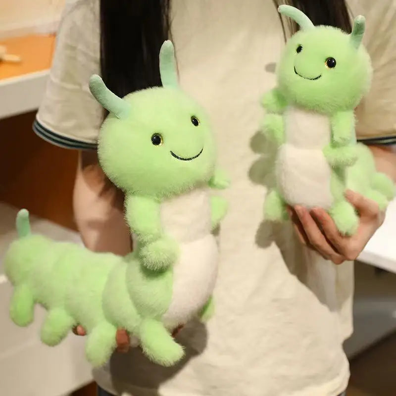 Peluche Chenille Verte 30/40 cm