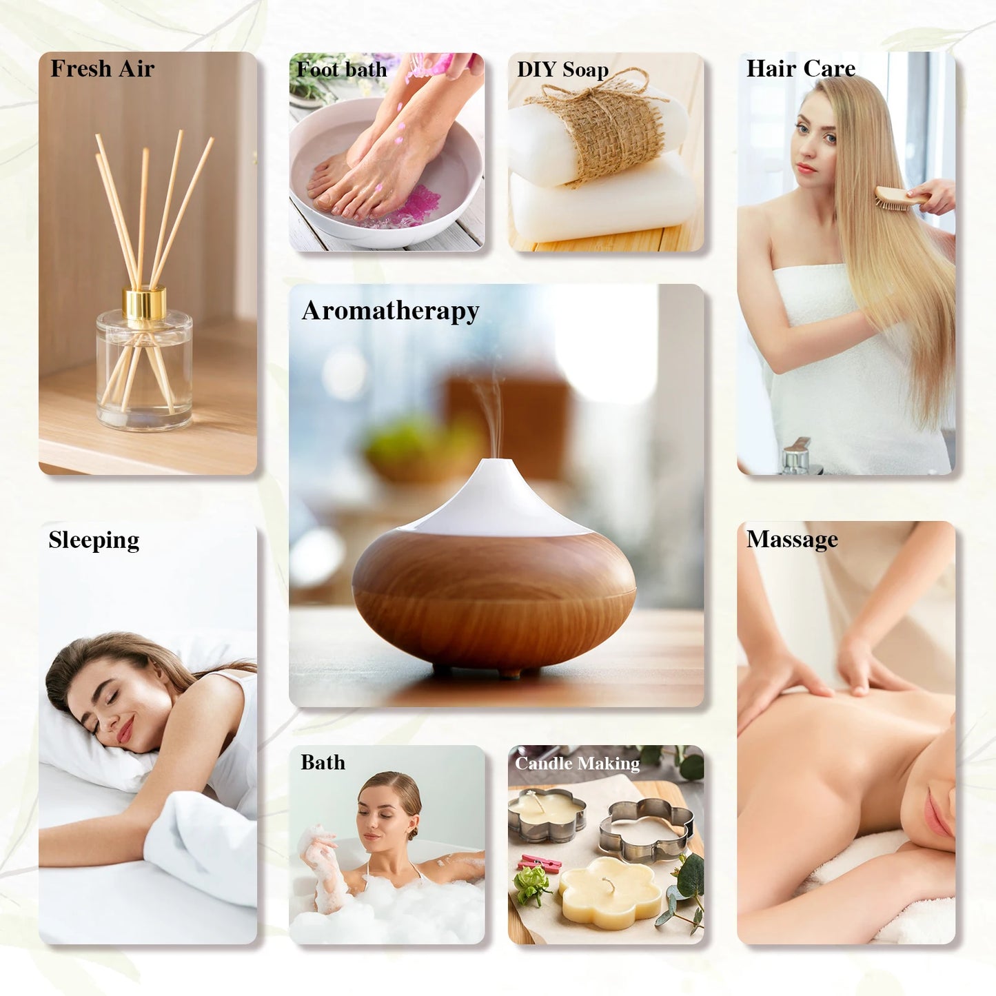 Huile Essentielle MAYJAM 10 ml – Lavande, Eucalyptus, Jasmin, Vanille, Santal | Bien-être & Diffuseur | DelvaBlue