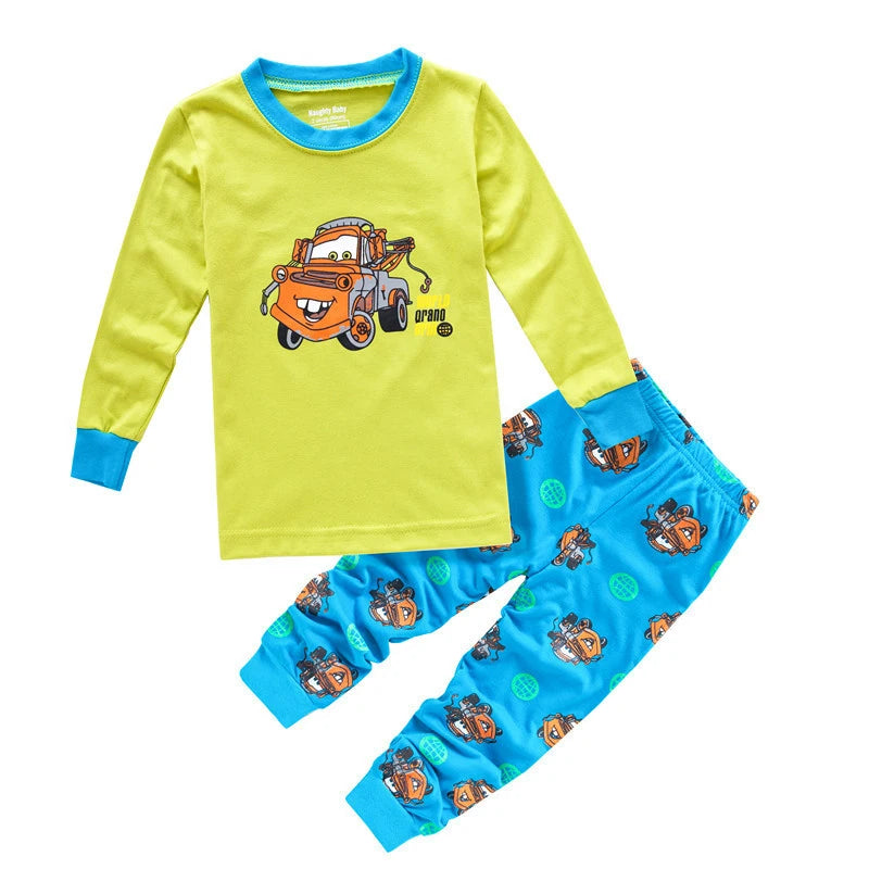 Pyjama Enfant Cars McQueen – Ensemble Coton Manches Longues Garçon & Fille