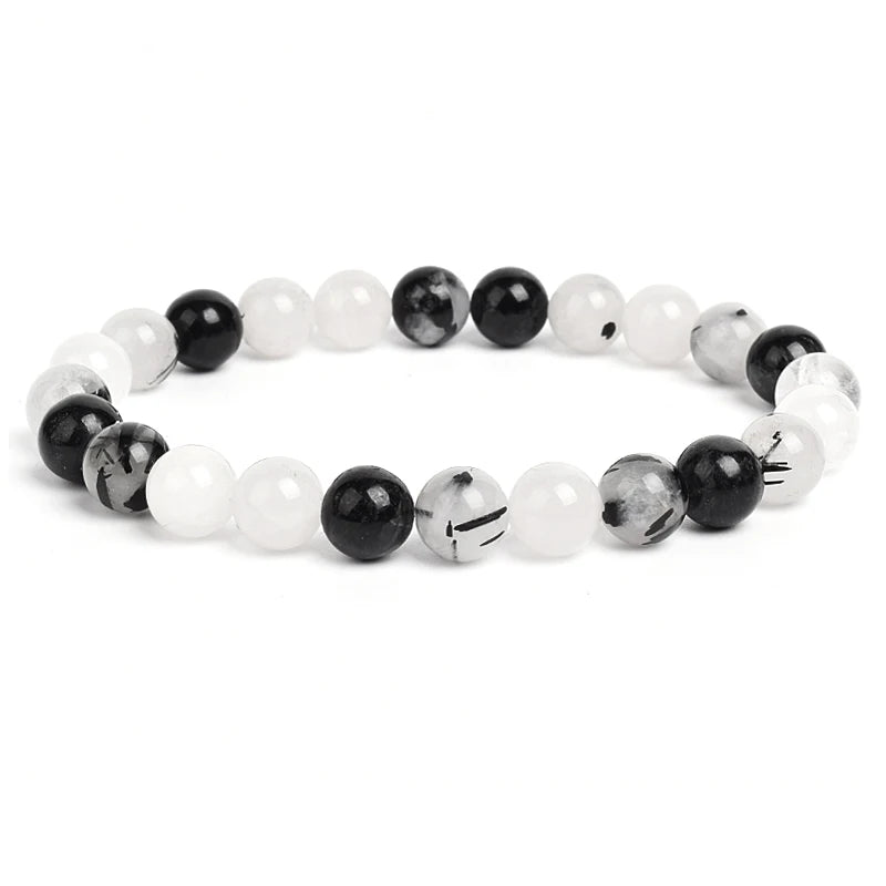 Bracelet Élastique en Pierres Naturelles – Énergie & Élégance