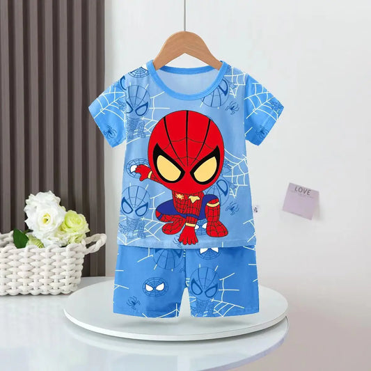 Pyjama Été Enfant Spiderman – Ensemble T-shirt Manches Courtes + Short | Garçon