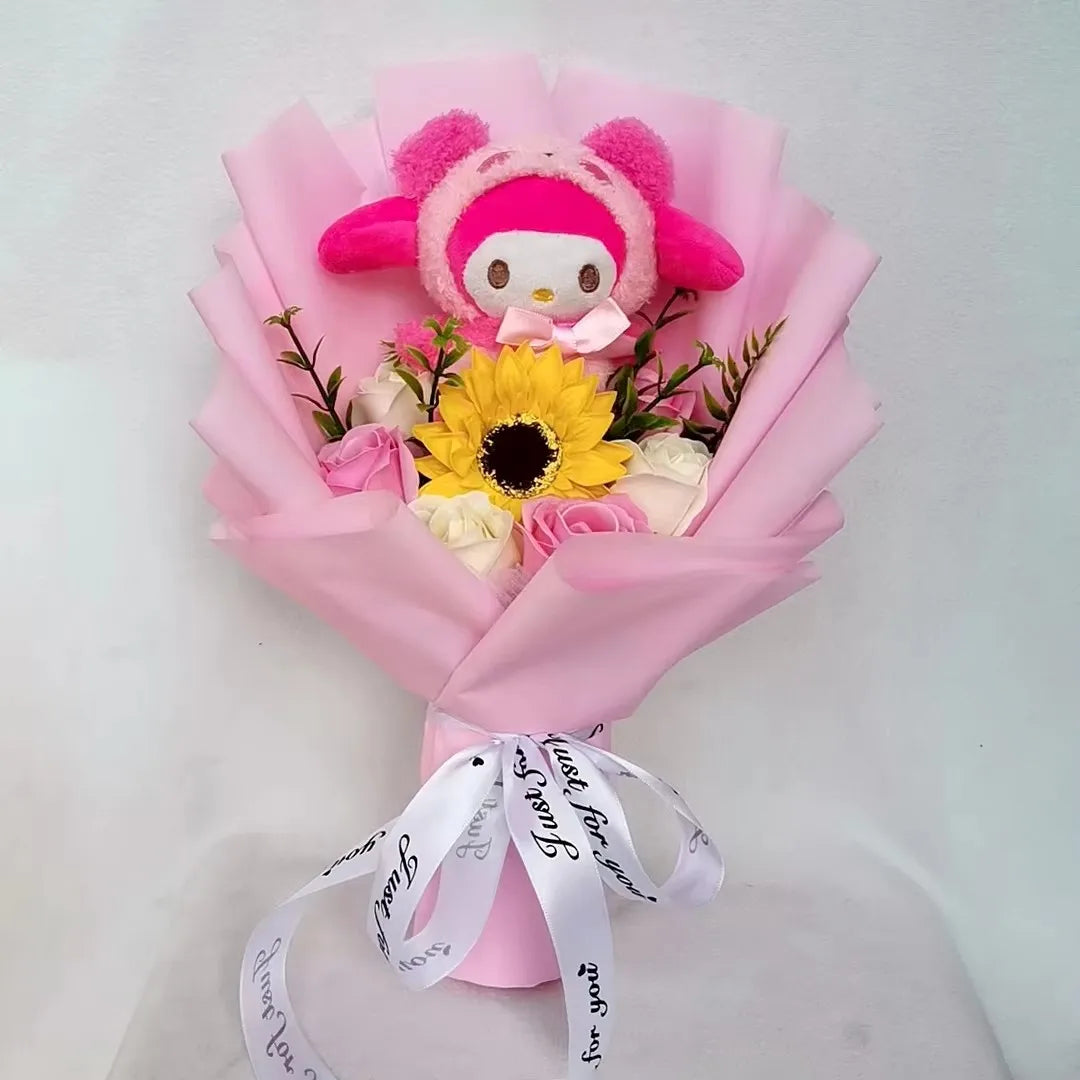 Bouquet Peluche Sanrio – Kuromi, My Melody & Friends