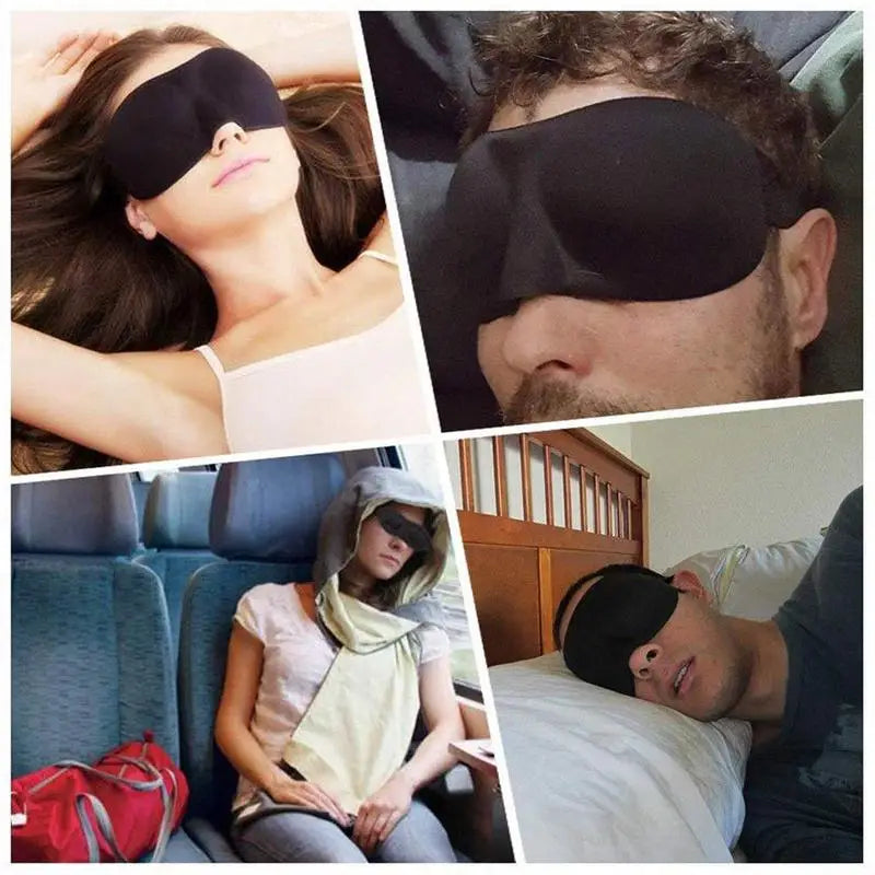 Masque de Sommeil 3D Rembourré – Zéro Pression & Obscurité Totale | Ultra Confort