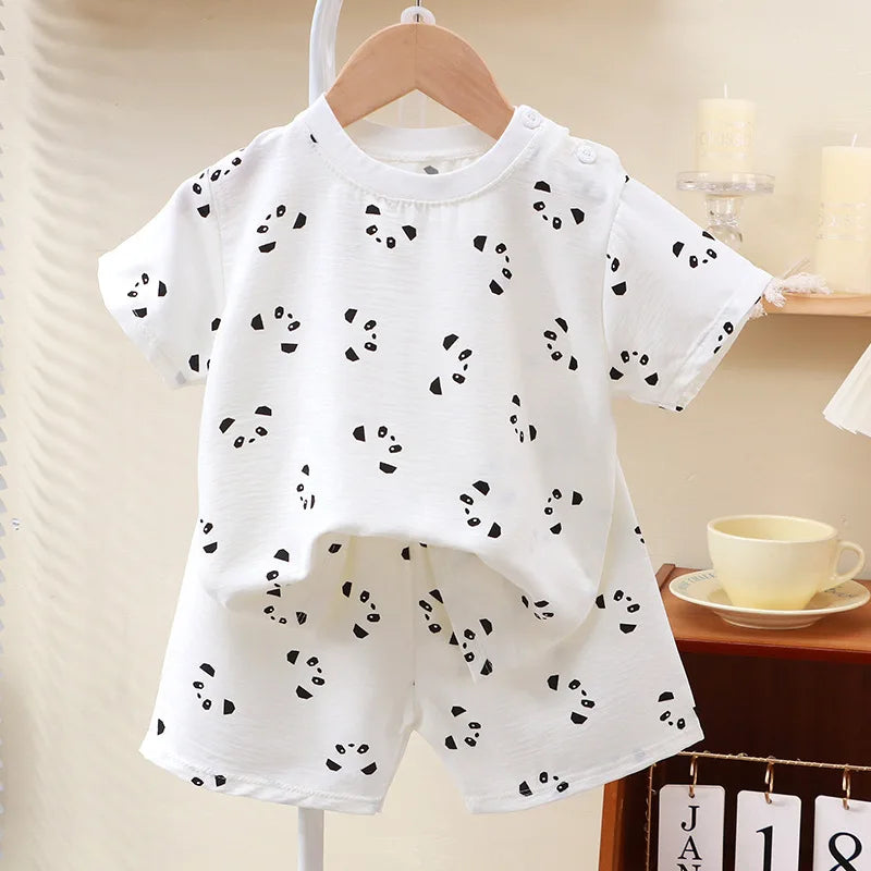 Pyjama Enfant Été – Ensemble Léger Unisexe Garçon & Fille | Couleurs Unies, Tissu Ultra Doux & Confortable
