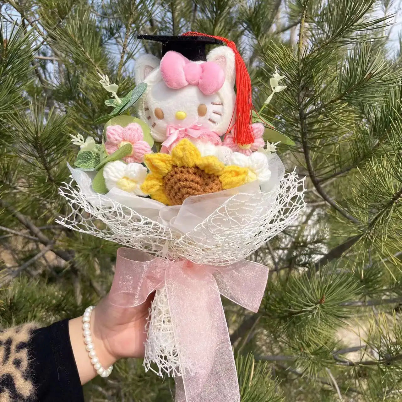 Bouquet Cadeau – Peluches Mignonnes & Fleurs