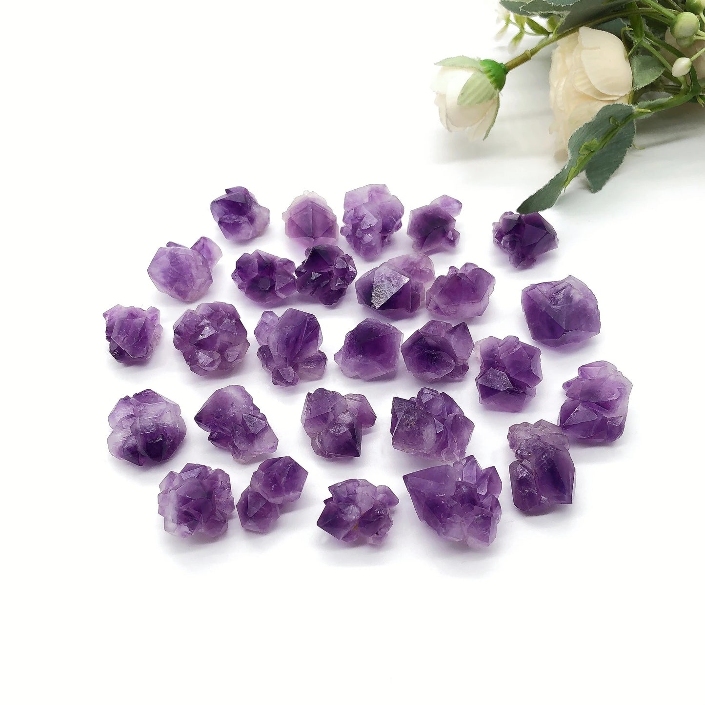 20 Pierres Naturelles d’Améthyste Brute – Cristaux Reiki & Décoration