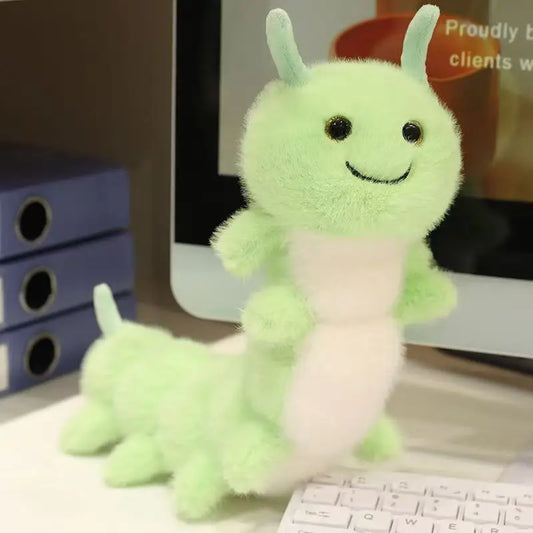 Peluche Chenille Verte 30/40 cm