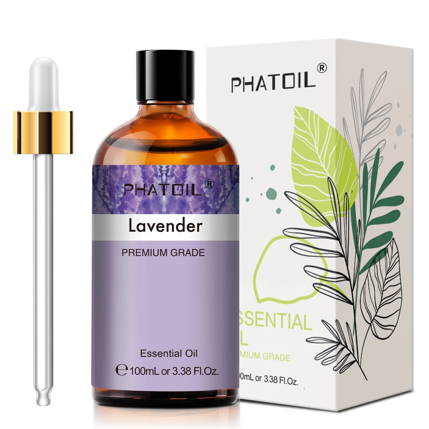 Huile Essentielle PHATOIL 100ml – Eucalyptus, Lavande, Vanille, Citron | Aromathérapie & Soins DIY