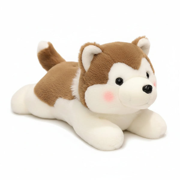 Peluche Husky – Chien Couché Kawaii Tout Doux (30-40 cm)