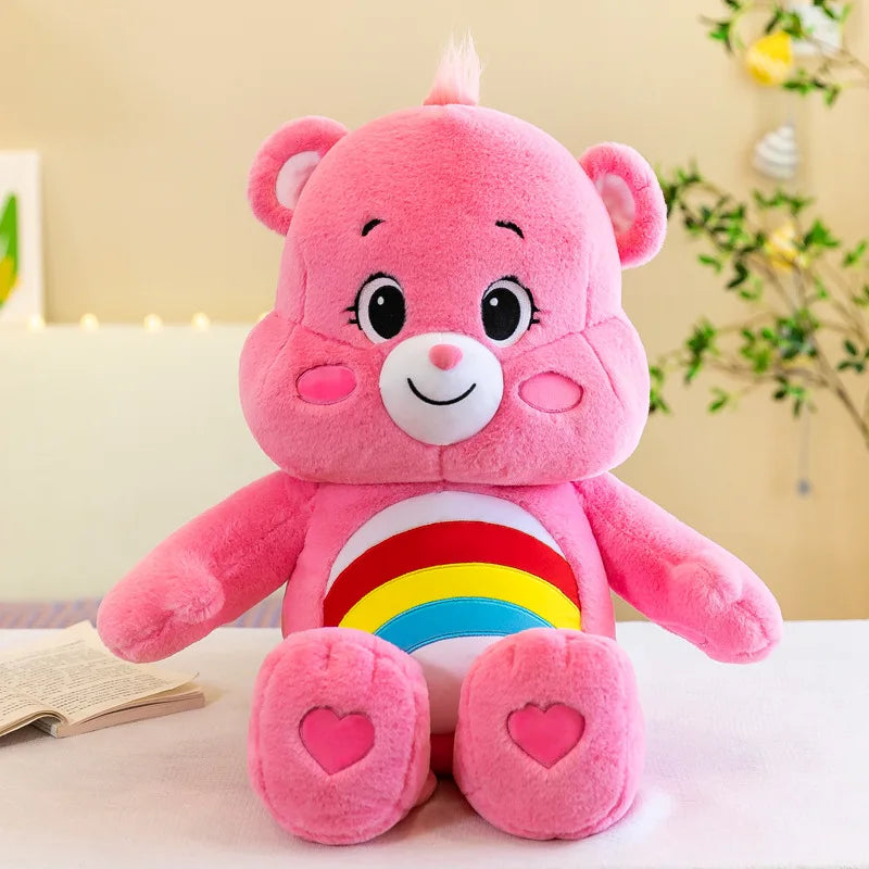 Peluche Ours Arc-en-Ciel – 30/38cm | Doudou Coloré & Coussin Doux pour Petits et Grands