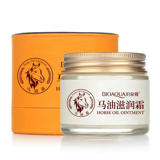 BIOAQUA Crème Visage & Corps au Gras de Cheval – Hydratante & Nourrissante | Soin Peau Sèche Mains Pieds