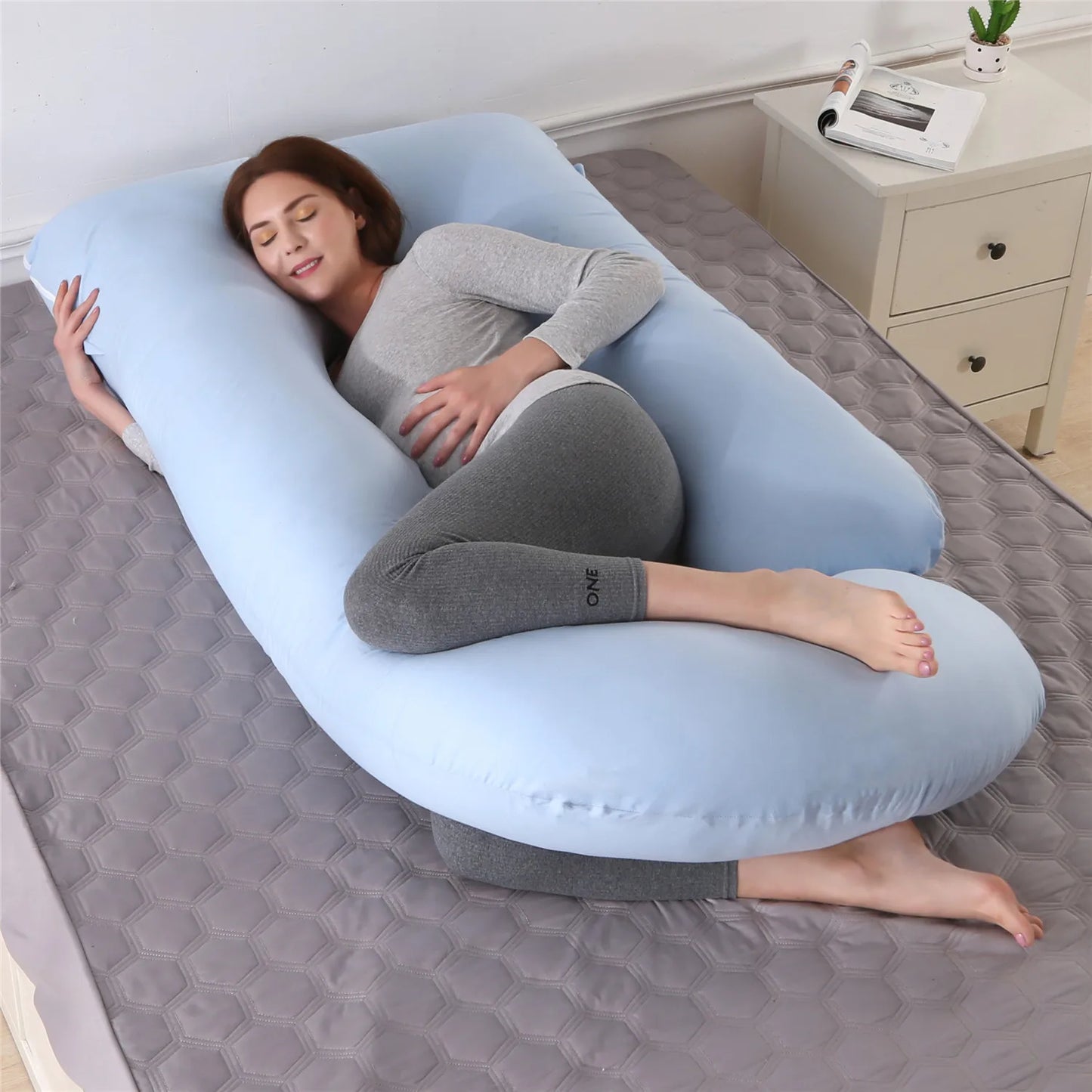 Oreiller  – Coussin de Grossesse & Allaitement | Soutien Dos, Jambes & Ventre