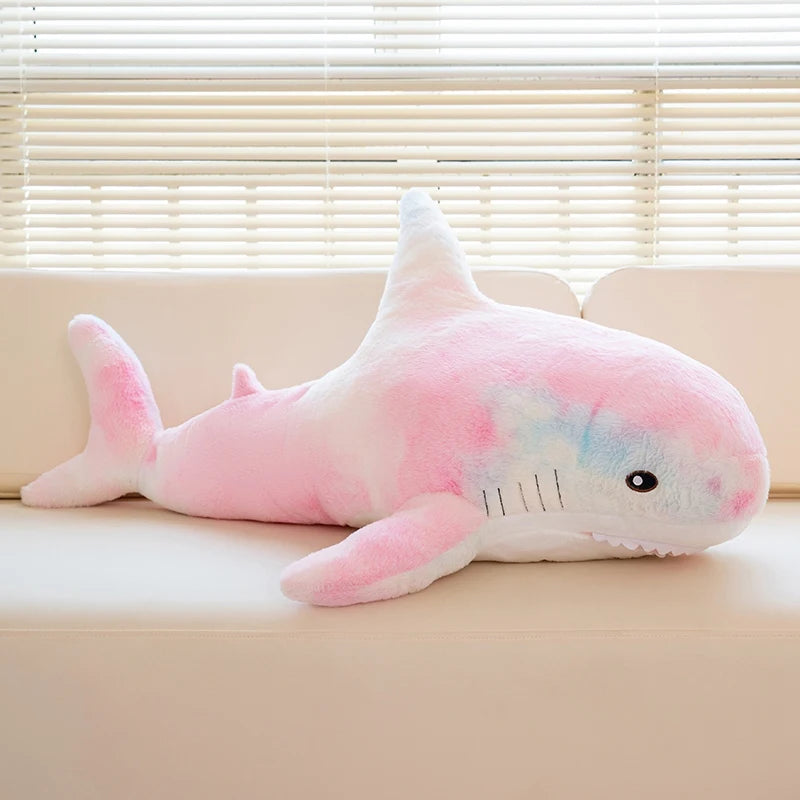 Peluche Requin Arc-en-Ciel – 100cm | Doudou Géant Doux & Coloré pour Enfants et Adultes