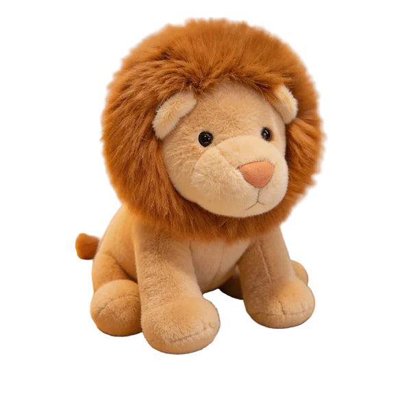 Peluche lion à grosse crinière, doudou lion tout doux 30 cm