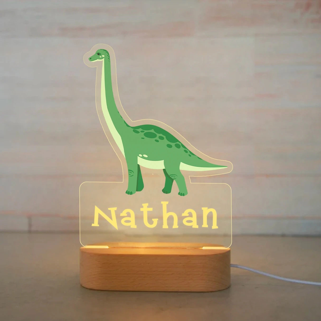 Veilleuse Enfant Personnalisée avec Prénom – Lampe Acrylique Animaux | Déco Chambre Bébé & Cadeau Naissance