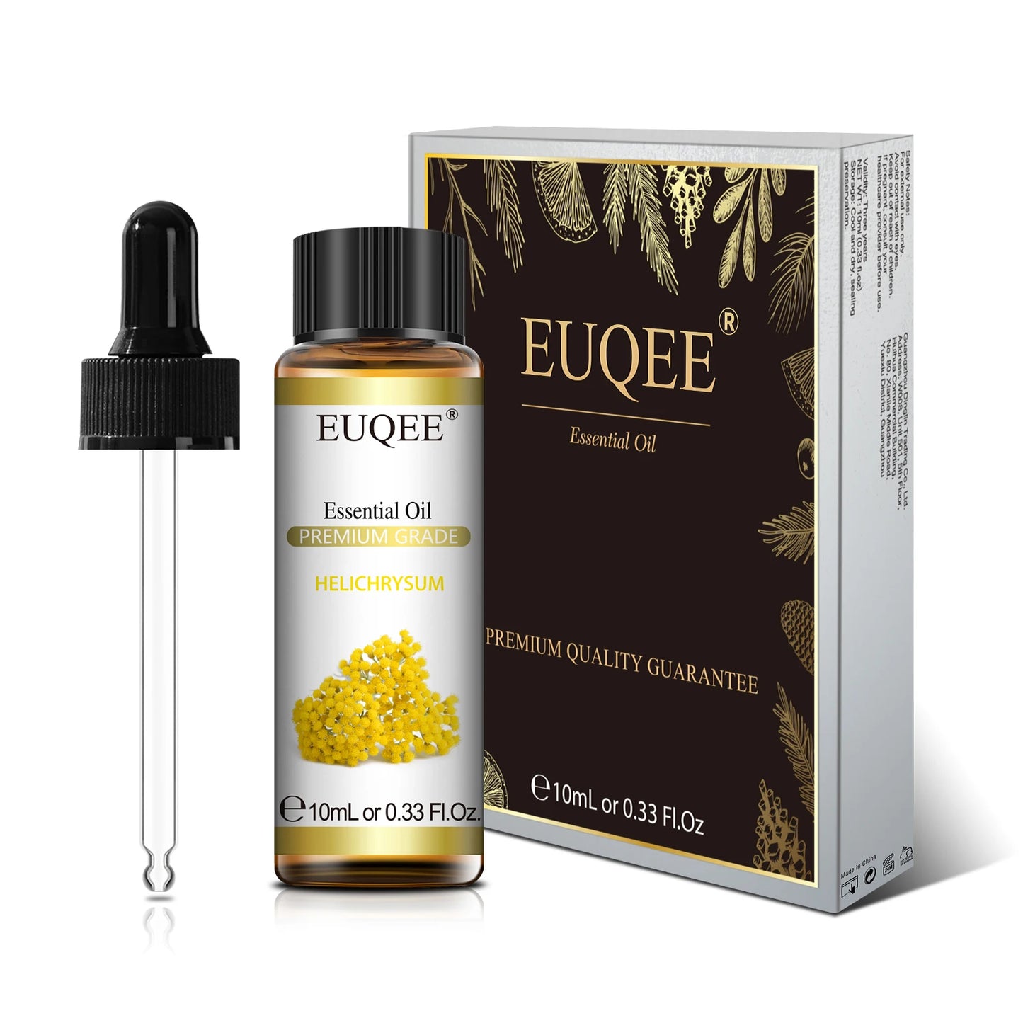 Huile Essentielle 100 % Naturelle EUQEE 10 ml – Lavande, Eucalyptus, Vanille, Agrumes & Plus