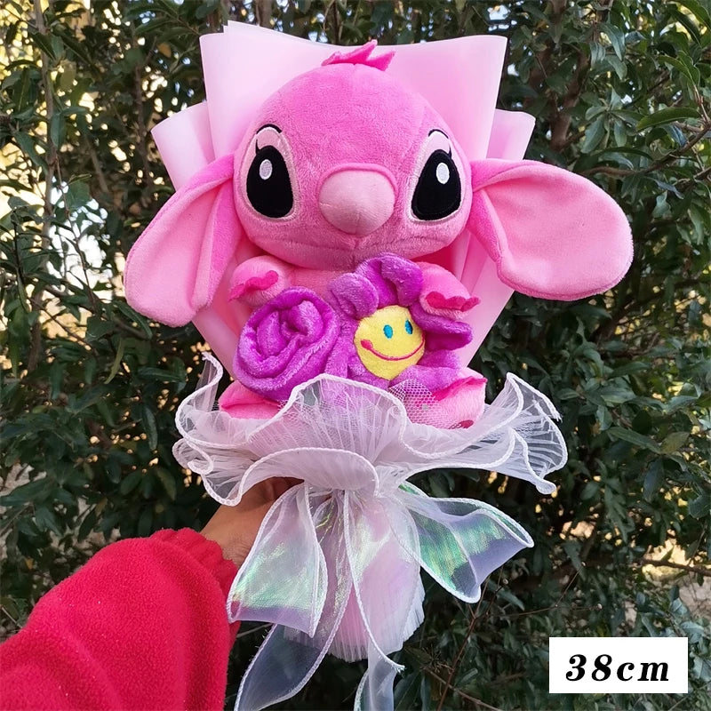 💐 Bouquet Peluche Lilo & Stitch – Fleurs & Tendresse à Offrir