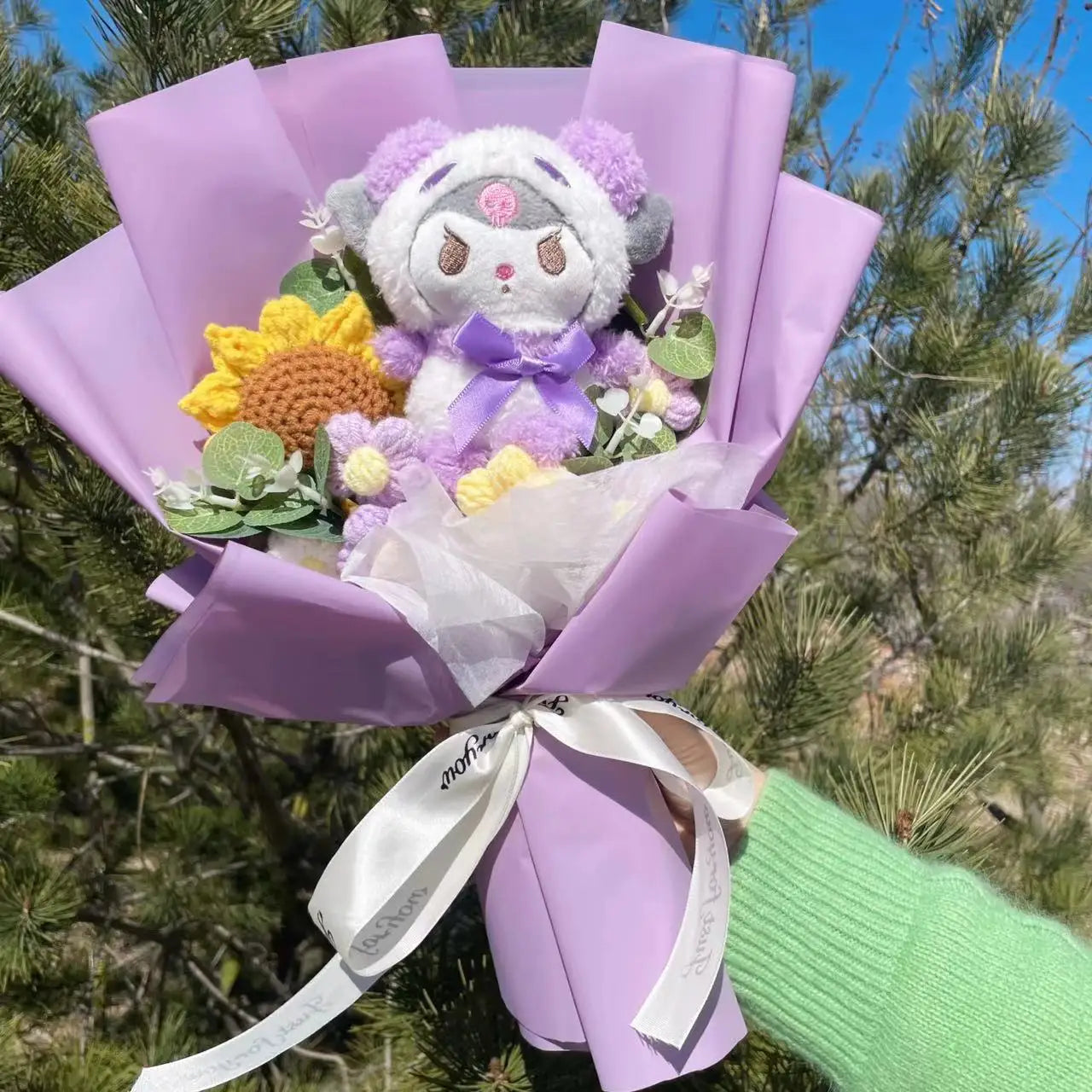 Bouquet Hello Kitty Kawaii – Peluche + Fleurs Artificielles