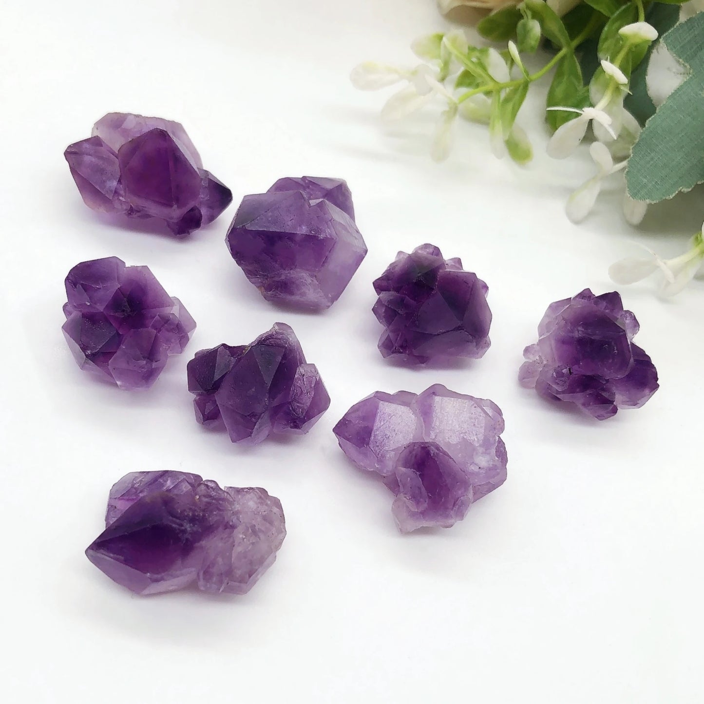 20 Pierres Naturelles d’Améthyste Brute – Cristaux Reiki & Décoration