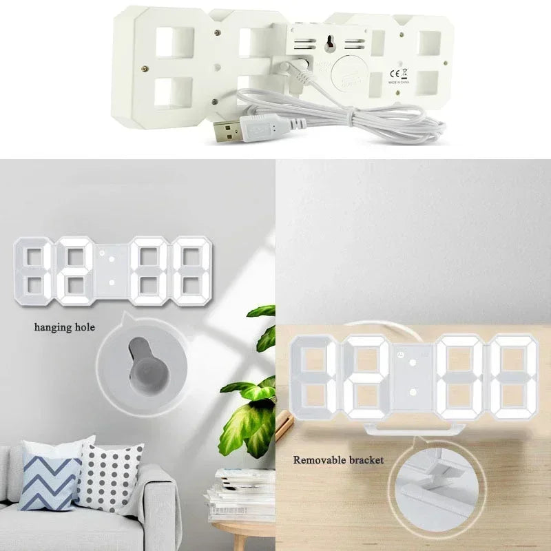 Horloge Digitale LED 3D
