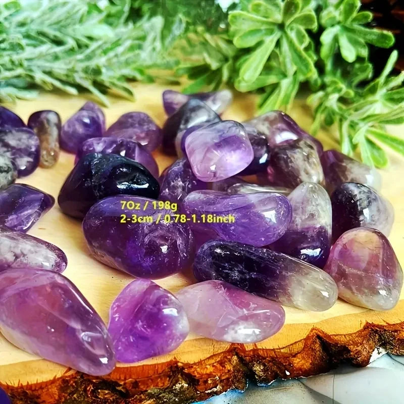 100 g de Pierres Roulées d’Améthyste Naturelle – Cristaux Reiki & Déco