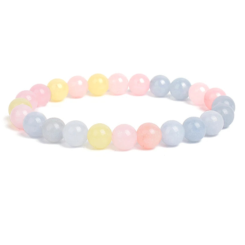 Bracelet Élastique en Pierres Naturelles – Énergie & Élégance