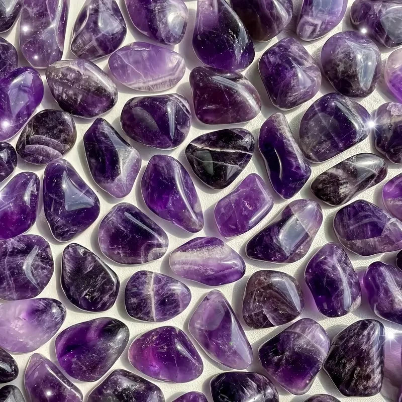 100 g de Pierres Roulées d’Améthyste Naturelle – Cristaux Reiki & Déco