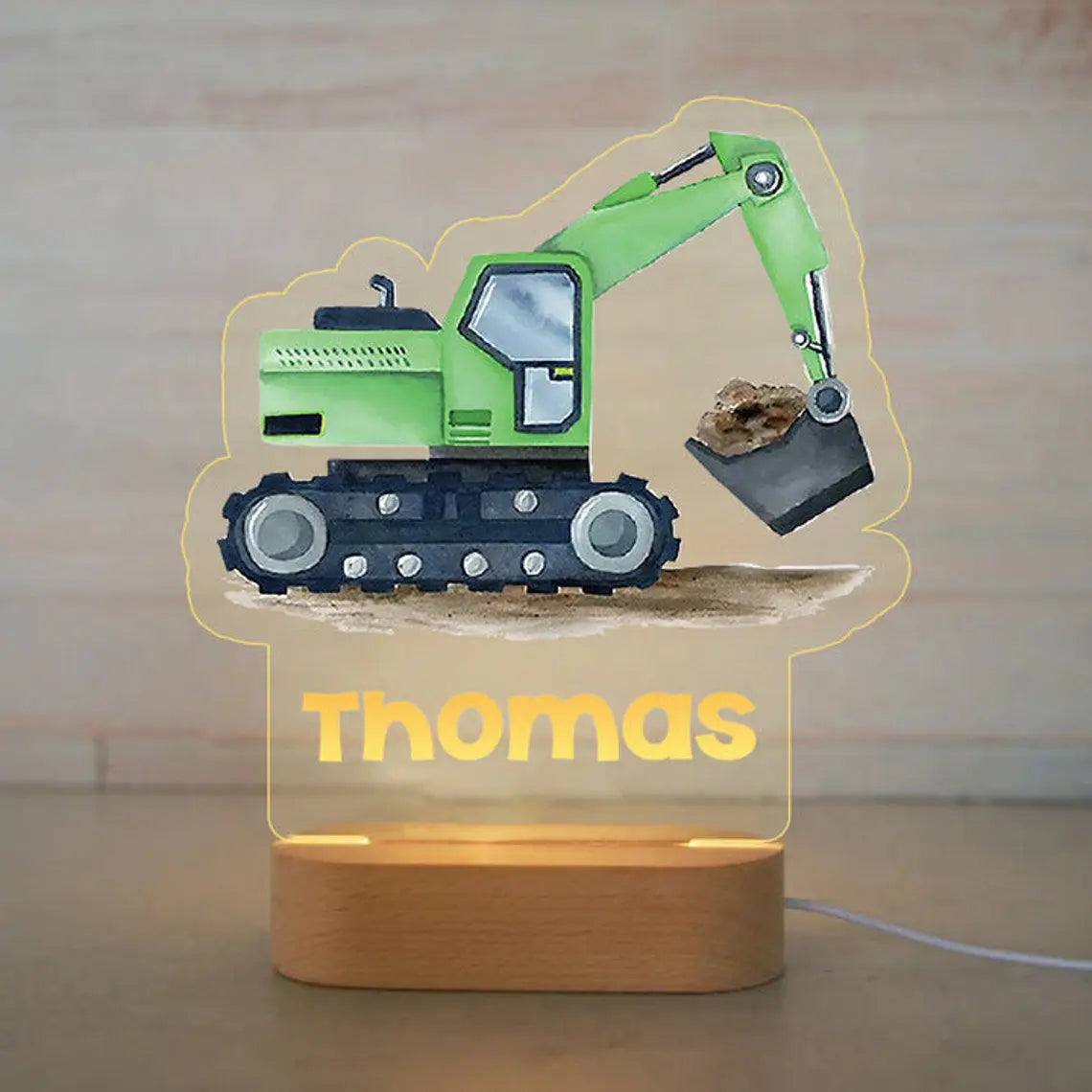 Veilleuse Enfant Personnalisée avec Prénom – Lampe Acrylique Animaux | Déco Chambre Bébé & Cadeau Naissance