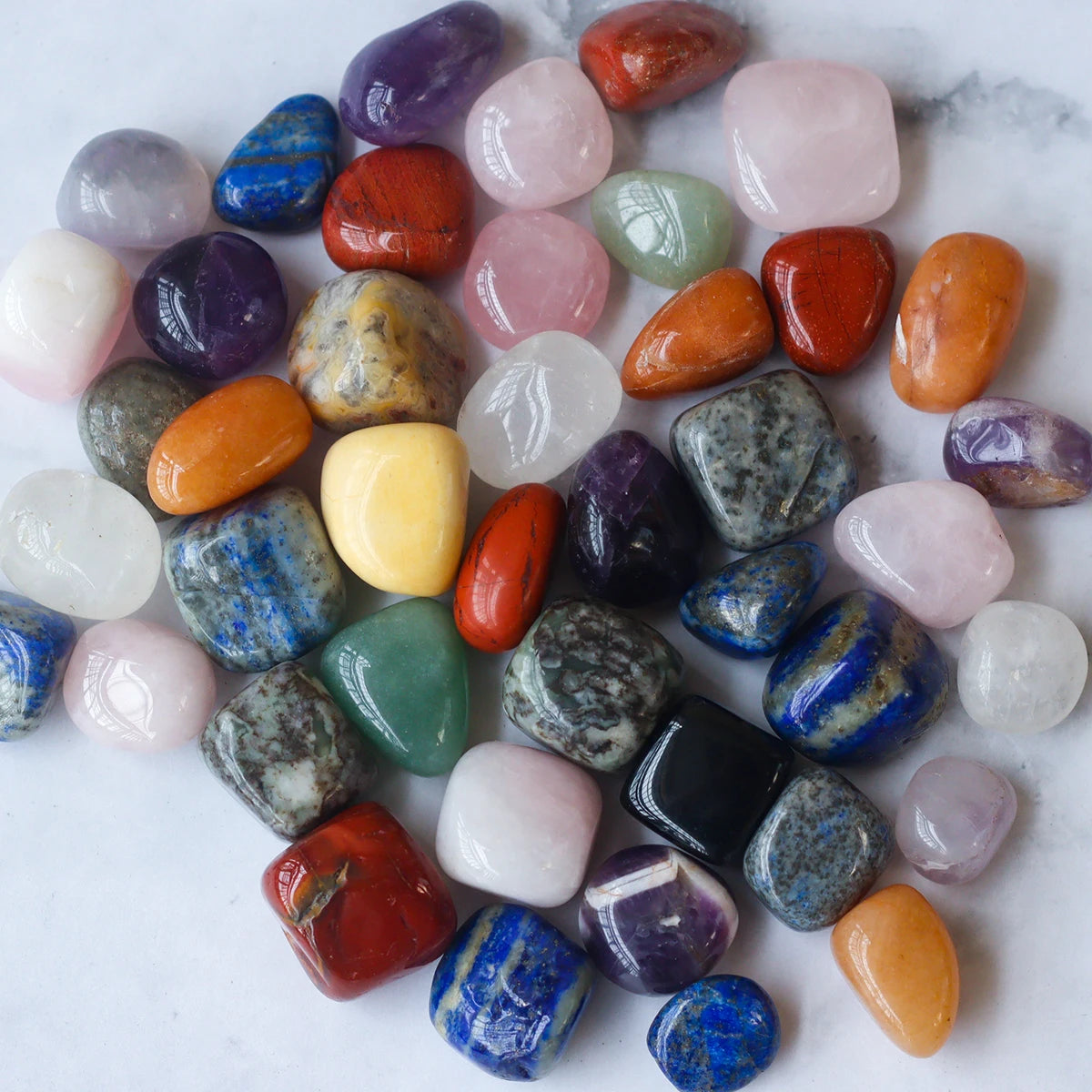 100 g de Pierres Roulées en Jade Naturel – Décoration Zen, Méditation & Bien-Être