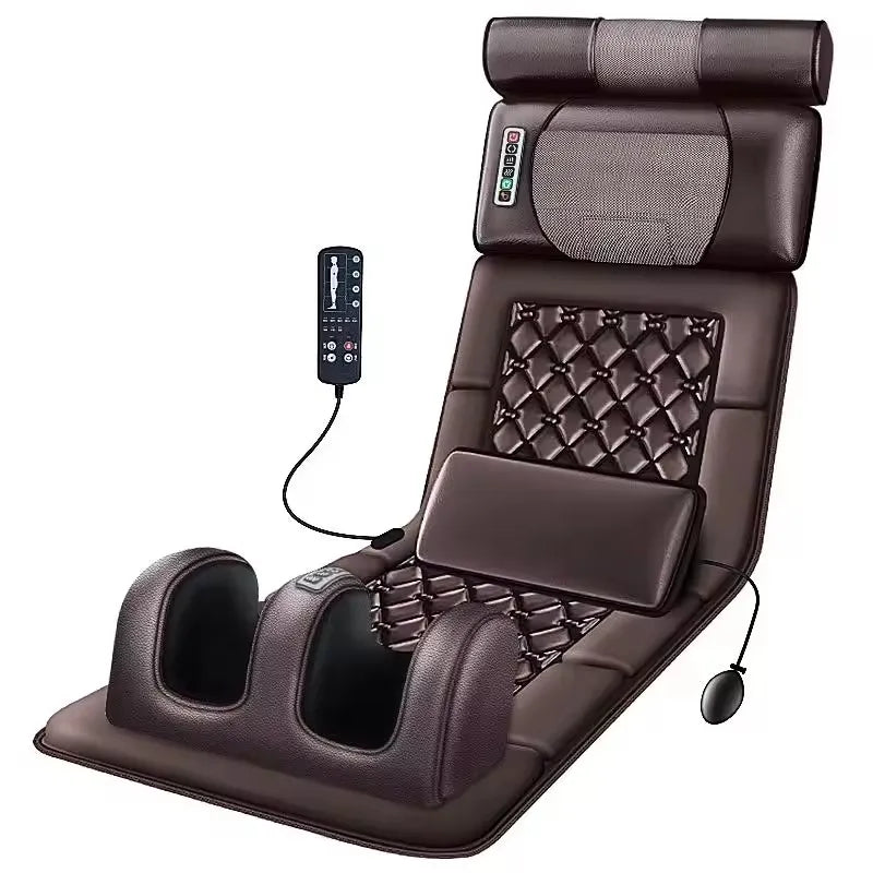 Matelas de Massage Électrique Complet avec Chauffage et Coussin Détachable
