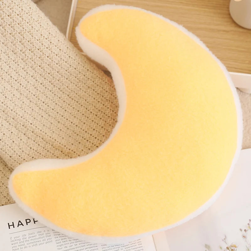 Coussins Peluche Décoratifs – Formes Ciel & Nature | Étoile, Lune, Fleur, Cœur, Arc-en-ciel
