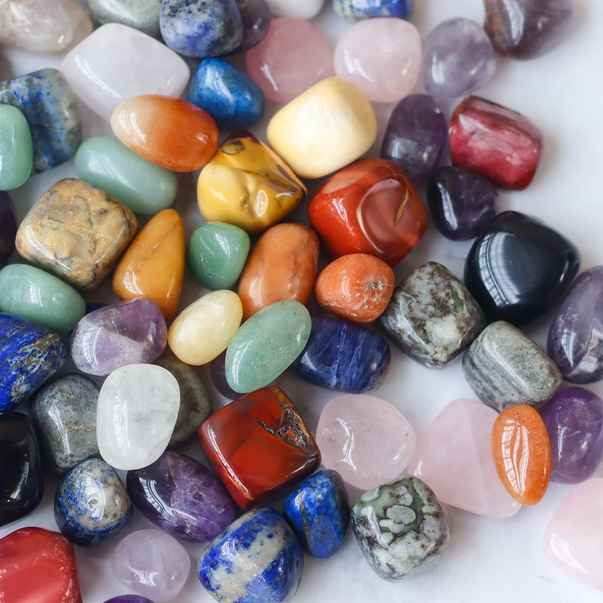 100 g de Pierres Roulées en Jade Naturel – Décoration Zen, Méditation & Bien-Être