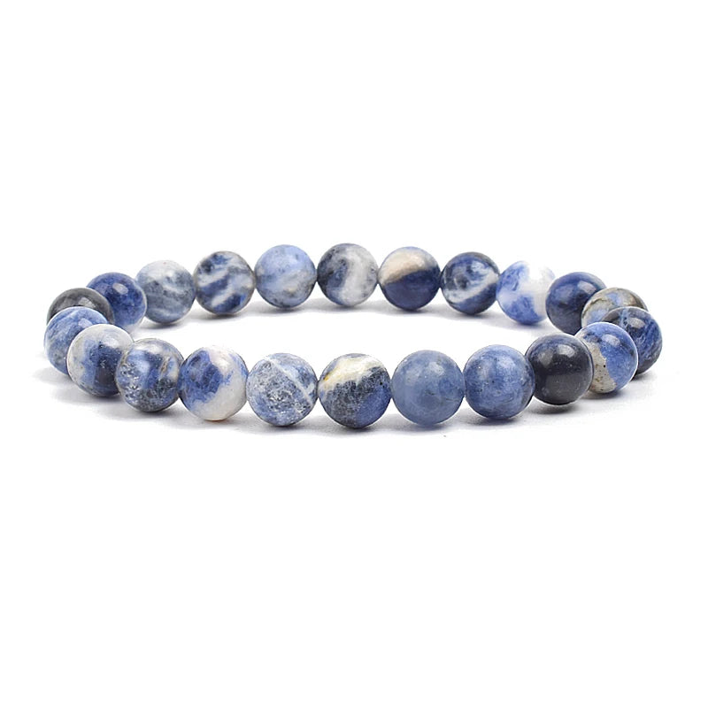 Bracelet Élastique en Pierres Naturelles – Énergie & Élégance
