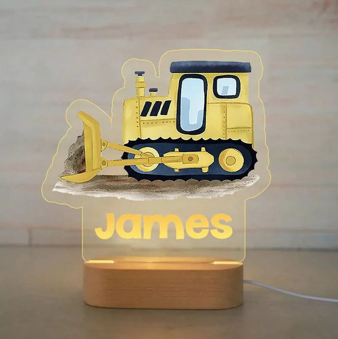 Veilleuse Enfant Personnalisée avec Prénom – Lampe Acrylique Animaux | Déco Chambre Bébé & Cadeau Naissance
