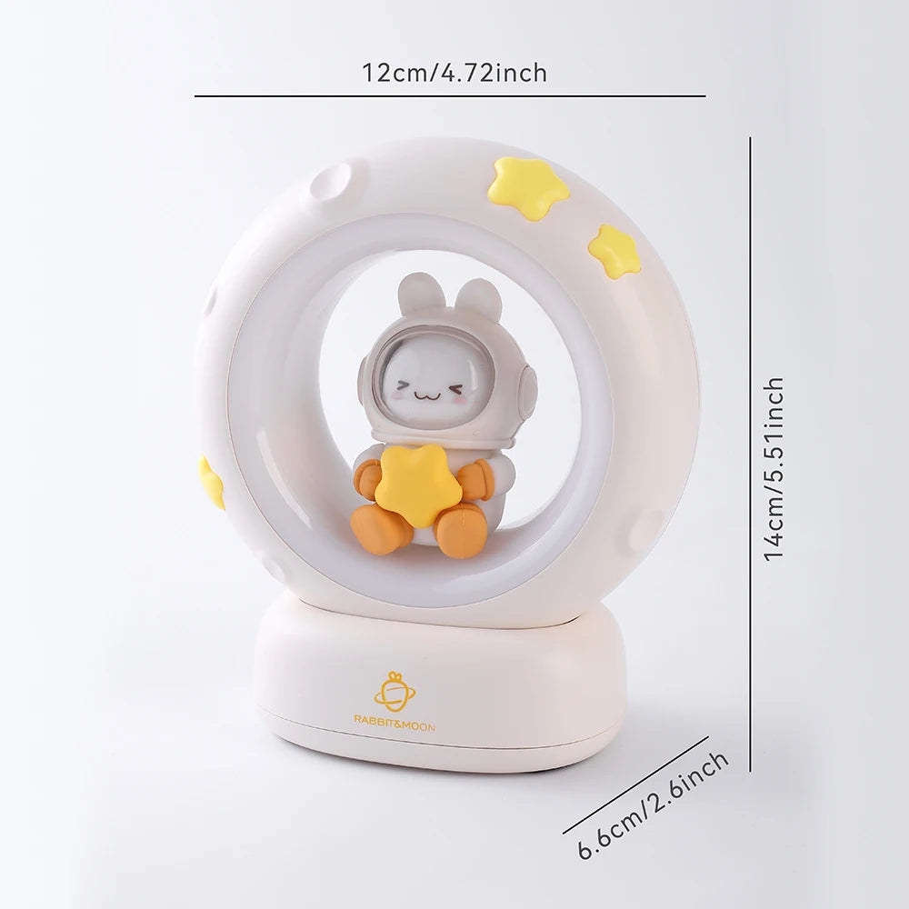 Veilleuse Lune Animaux  – Lapin, Chat ou Panda
