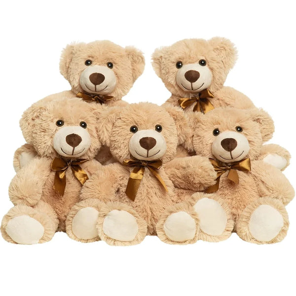 Lot de 5 Oursons en Peluche – Doudous Tout Doux à Offrir