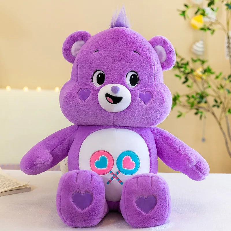 Peluche Ours Arc-en-Ciel – 30/38cm | Doudou Coloré & Coussin Doux pour Petits et Grands