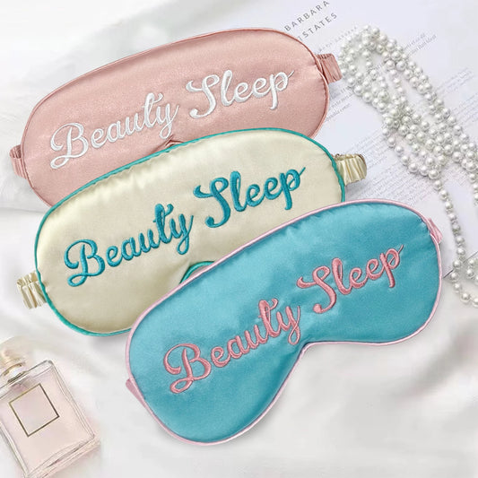 Masque de Sommeil Beauté – Double Face en Soie Ultra Douce avec Bande Élastique | Anti-Lumière & Confort Premium